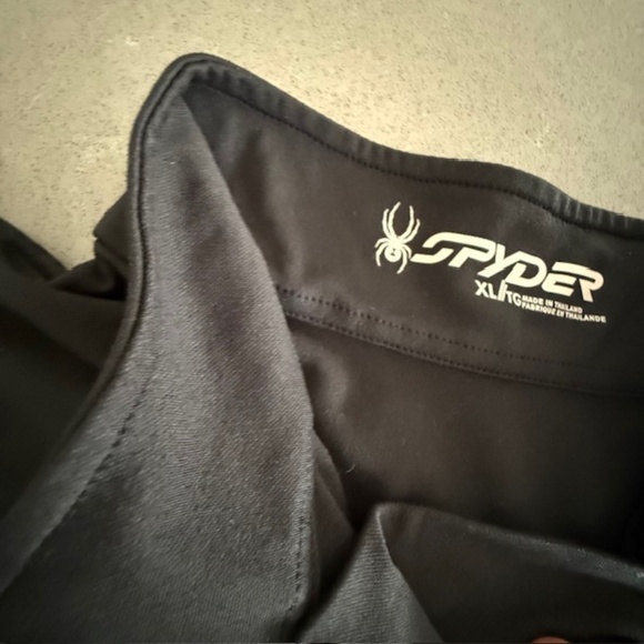 Spyder Men's Active Shirt 1/4  Zip Long Sleeve Performance Pullover Black XL - Picture 5 of 8